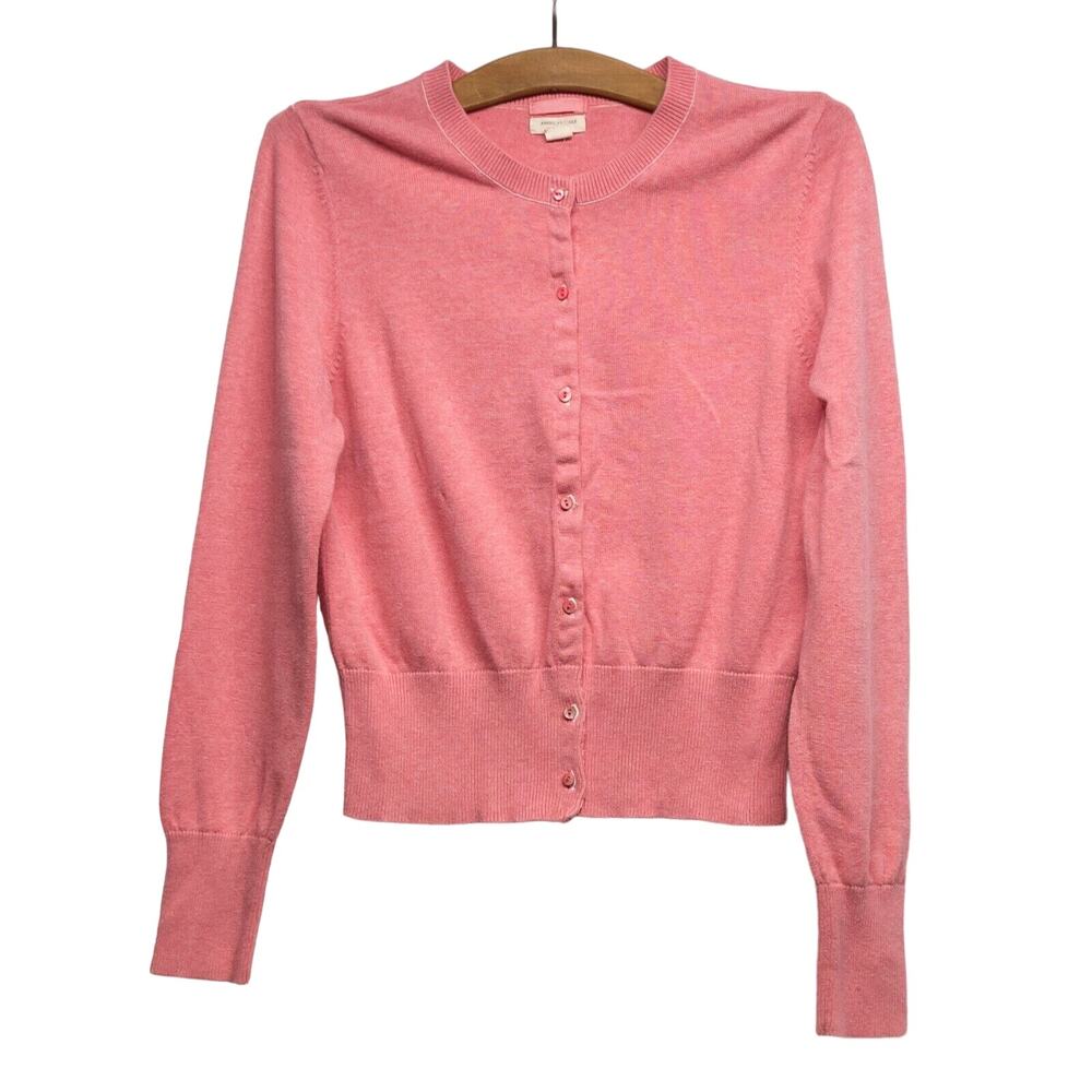 AMERICAN EAGLE Pink Jackie Style Crewneck Cardigan Knit Sweater XL
